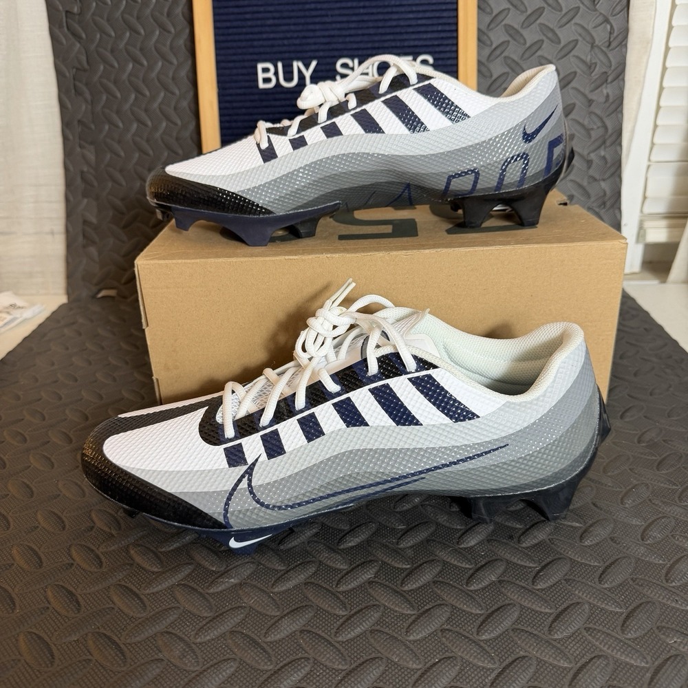 Nike Vapor Edge Speed 360 TB White Navy Grey Football Cleats DV0780-002 Size 14